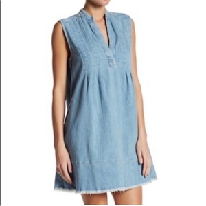 Current Elliot Sleeveless Tuck Denim Dress size‎ 2/Medium